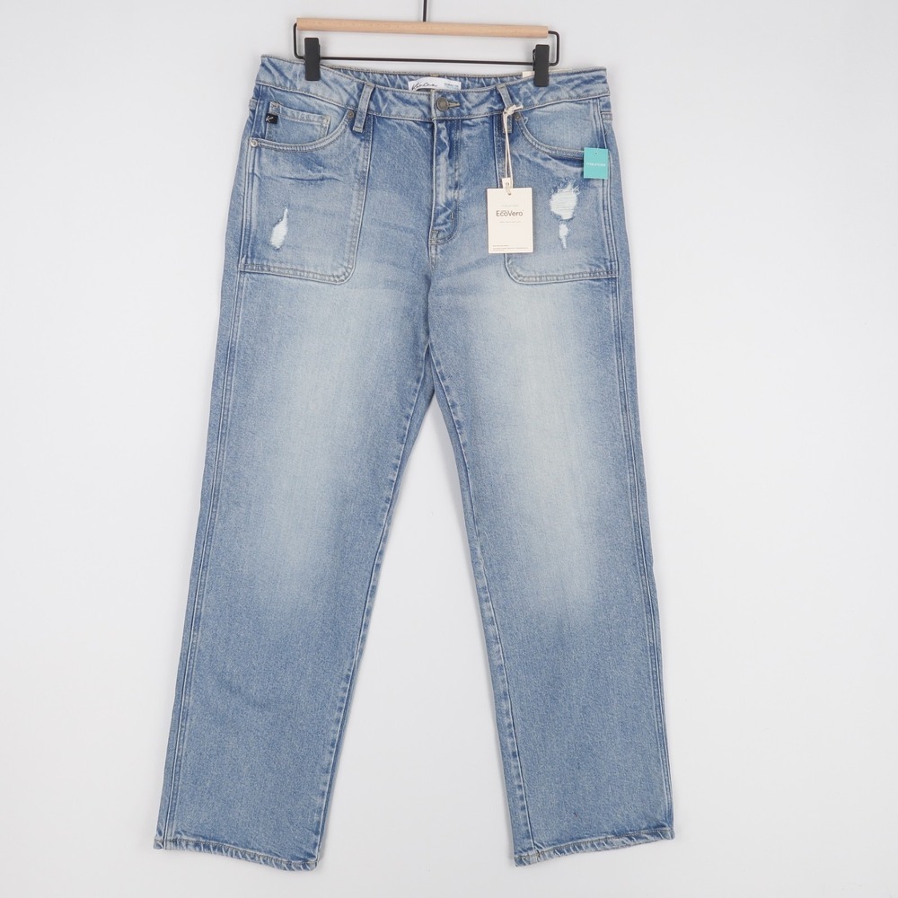 KanCan Light Wash Distressed Straight Leg Jeans